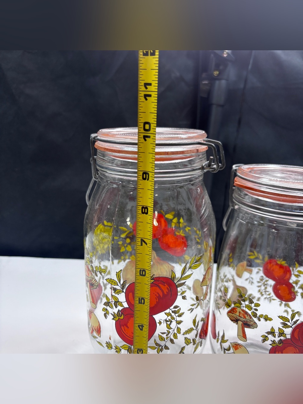 Vintage Arc"Spice Of Life" 1.5L& 2L Glass Canisters Jars Made in France - Picture 11 of 16